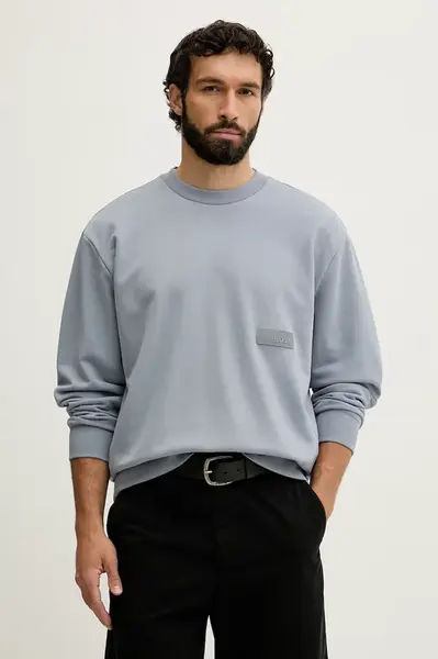 BOSS Green mikina pánská s bavlnou SW_Crewneck
