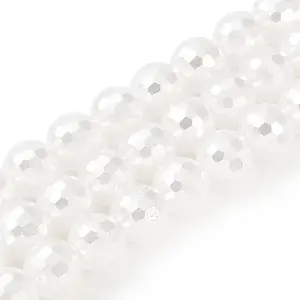 Electroplated Glass Pearl Beads Strands