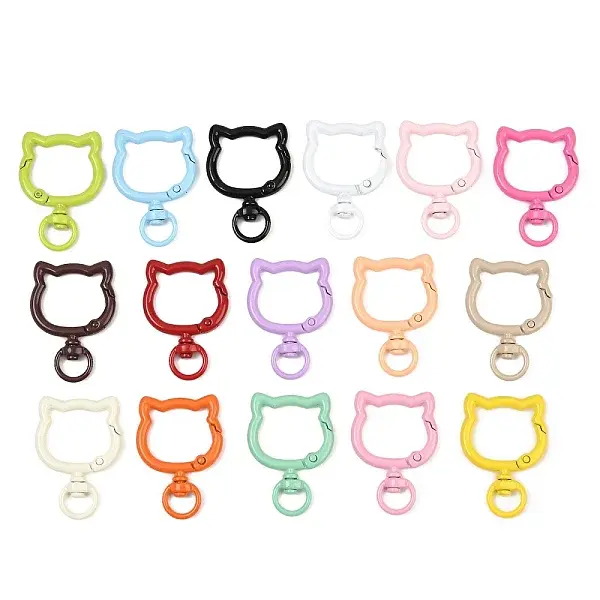 Spray Painted Alloy Swivel Snap Hook Clasps