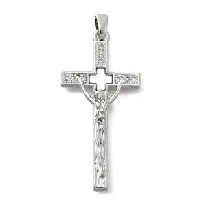 Brass Micro Pave Cubic Zirconia Pendants