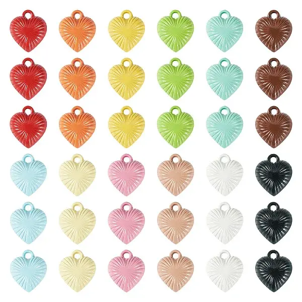 50Pcs Baking Paint Acrylic Pendants