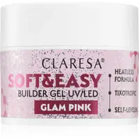 Claresa Soft&Easy Builder Gel podkladový gel na nehty odstín Glam Pink 45 g