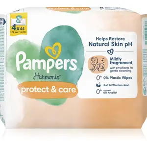 Pampers Harmonie Protect&Care vlhčené čisticí ubrousky pro děti s měsíčkem lékařským 176 ks