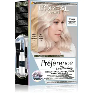 L’Oréal Paris Préférence Le Blonding Toner kyselý toner neutralizující mosazné podtóny odstín 01 Platinum Ice 1 ks