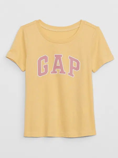 Žlté dievčenské tričko s logom GAP