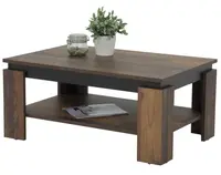 Konferenčný stolík Tim, vintage optika dreva/čierny%