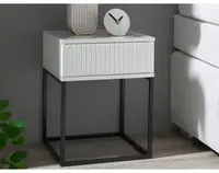 Nočný stolík s 1 zásuvkou Marle, biely%
