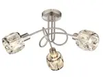 Stropné osvetlenie Kris 38 cm, sklenený krištáľ, 3 svietidlá%
