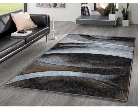 Koberec Kolibri 80x150 cm, strieborná abstrakcia%