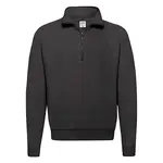 Black Men's Zip Neck Sweatshirt Fruit of the Loom