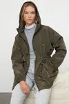 Trendyol Khaki oversize nepremokavý nepremokavý pršiplášť s kapucňou