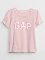 Svetloružové dievčenské tričko s logom GAP