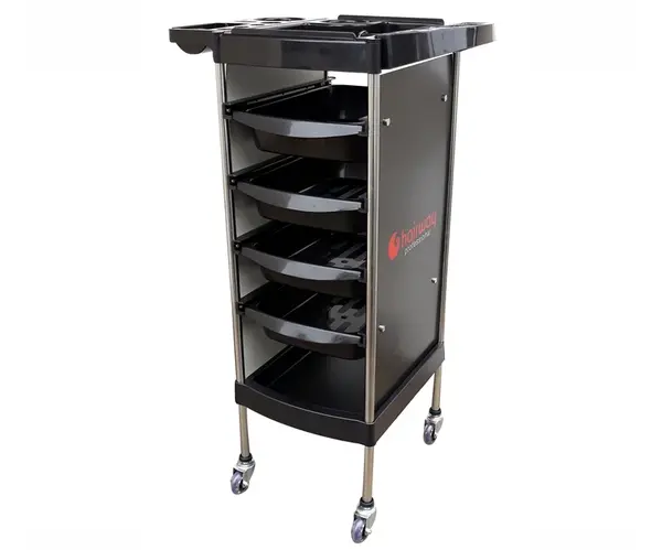 Kadernícky pracovný vozík Hairway Oskar - čierny (60111) + darček zadarmo