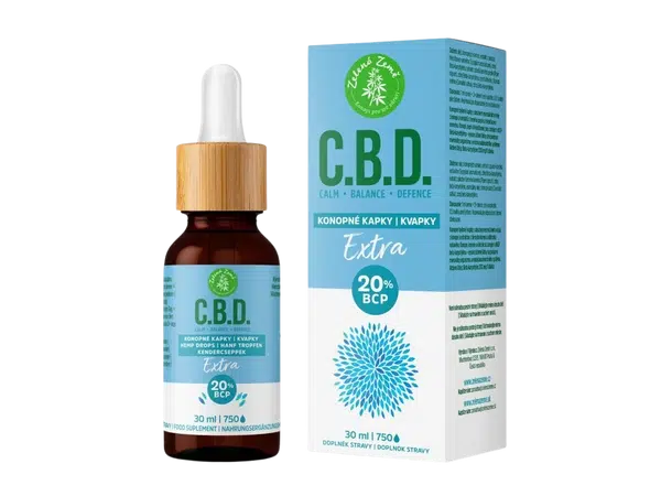 ZELENÁ ZEMĚ C.B.D. Konopné kapky s BCP Extra 30 ml