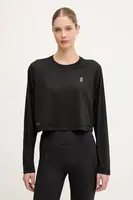 Tréninkové tričko s dlouhým rukávem On černá barva, 1WF12520553