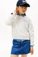 Dětská mikina Tommy Hilfiger šedá barva, KG0KG08779