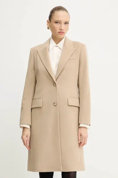 Vlněný kabát BOSS Classin