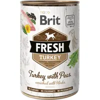Brit Fresh Dog konzerva Turkey with Peas 400 g