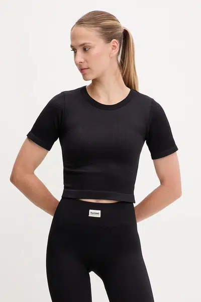 Tréninkové tričko Hummel černá barva, 230306