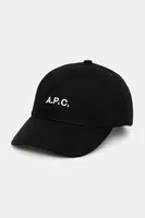 Kšiltovka A.P.C. casquette charlie černá barva, COZZS.M24069