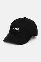 Kšiltovka A.P.C. casquette charlie černá barva, COZZS.M24069