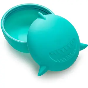 Melii Silicone Bowl with Lid svačinový box Shark 350 ml
