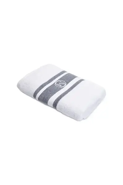 Velký bavlněný ručník Officine Monogram Monogram Line 50 x 100 cm šedá barva