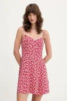 Šaty Tommy Jeans červená barva, mini, DW0DW20880