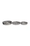 Sada misek home & lifestyle 38 x 38 x 8 cm 3-pack šedá barva
