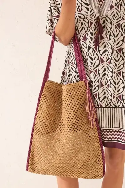 Plážová taška women'secret béžová barva, 4382369