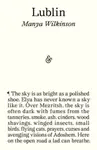 Lublin - Manya Wilkinson