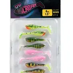 Fox rage gumová nástraha uv micro fry mixed colour pack 4 cm 8 ks