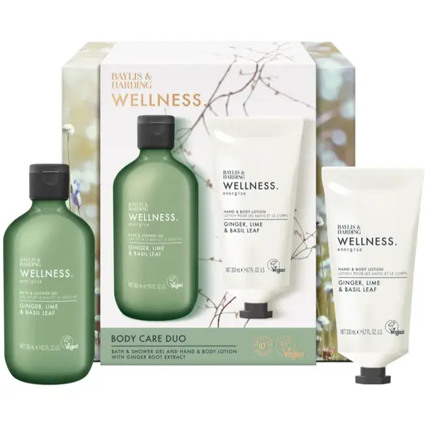 Baylis & Harding Wellness. Energise dárková sada na tělo Ginger, Lime & Basil Leaf