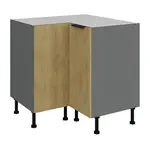 Spodní rohová skříňka Cremona ANT 90x90 DN 2F BB Barva korpusu: Antracit, Barva dvířek: Dub Cremona