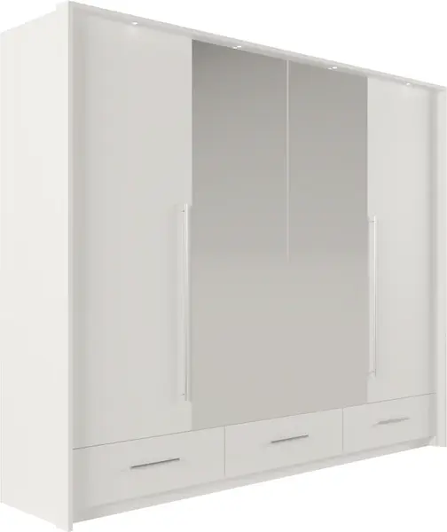 Šatní skříň Toledo Barva korpusu: Bílá, Rozměry: 255 cm