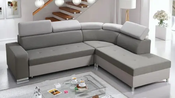 Sedací souprava Milo Provedení: Levá varianta, Nožičky: Chrom, látka: Naomi AN 4563 + AN 4565