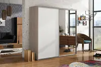 Šatní skříň Ska A20 Barva korpusu: Dub - sonoma, Rozměry: 150 cm, Dveře: Bílé