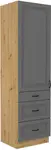 Vysoká potravinová skříňka Stilo 60 DKS-210 3S 1F - Premium Box Barva korpusu: Dub artisan, Barva dvířek: Dust Grey