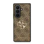 Zadní kryt Guess PU 4G Metal Logo pro Samsung Galaxy Z Fold7, hnědá