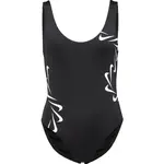 Nike MULTI LOGO Dámske jednodielne plavky, čierna, veľkosť