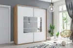 Šatní skříň Ska A02 Barva korpusu: Bílá, Rozměry: 200 cm, Dveře: Grafit