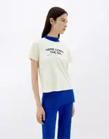 Thinking MU White Classic Sun T-Shirt Ida WHITE M