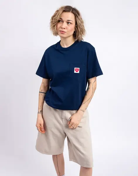 Carhartt WIP W' S/S Pocket Heart T-Shirt Ink/Red L
