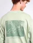 Carhartt WIP L/S Terrestrial T-Shirt Pale Olive/ Dollar Green pigment garment dyed L