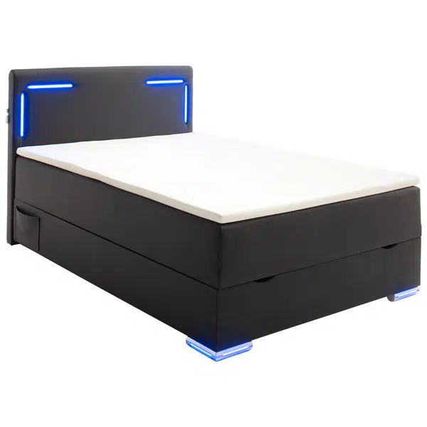 Xora POSTEL BOXSPRING, 120/200 cm, černá