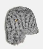 Gemre Gray hat with earflaps Zora