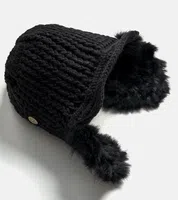 Gemre Black hat with earflaps Zora