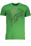 Zelené pánské triko Cavalli Class