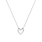 Troli Romantický náhrdelník z oceli se srdíčkem