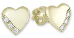 Soliter Zlaté náušnice Srdíčka s krystaly 239 001 01071